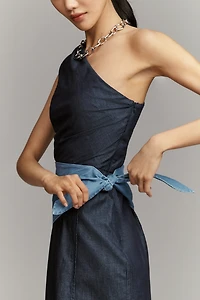 SIMONMILLER Belem Cotton Chambray Midi Dress