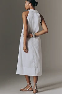 SIMONMILLER Nava Poplin Halter Midi Dress