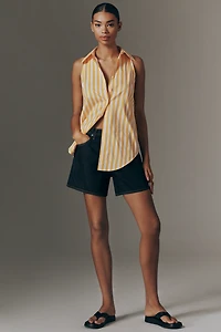 SIMONMILLER Loch Sleeveless Poplin Buttondown Top