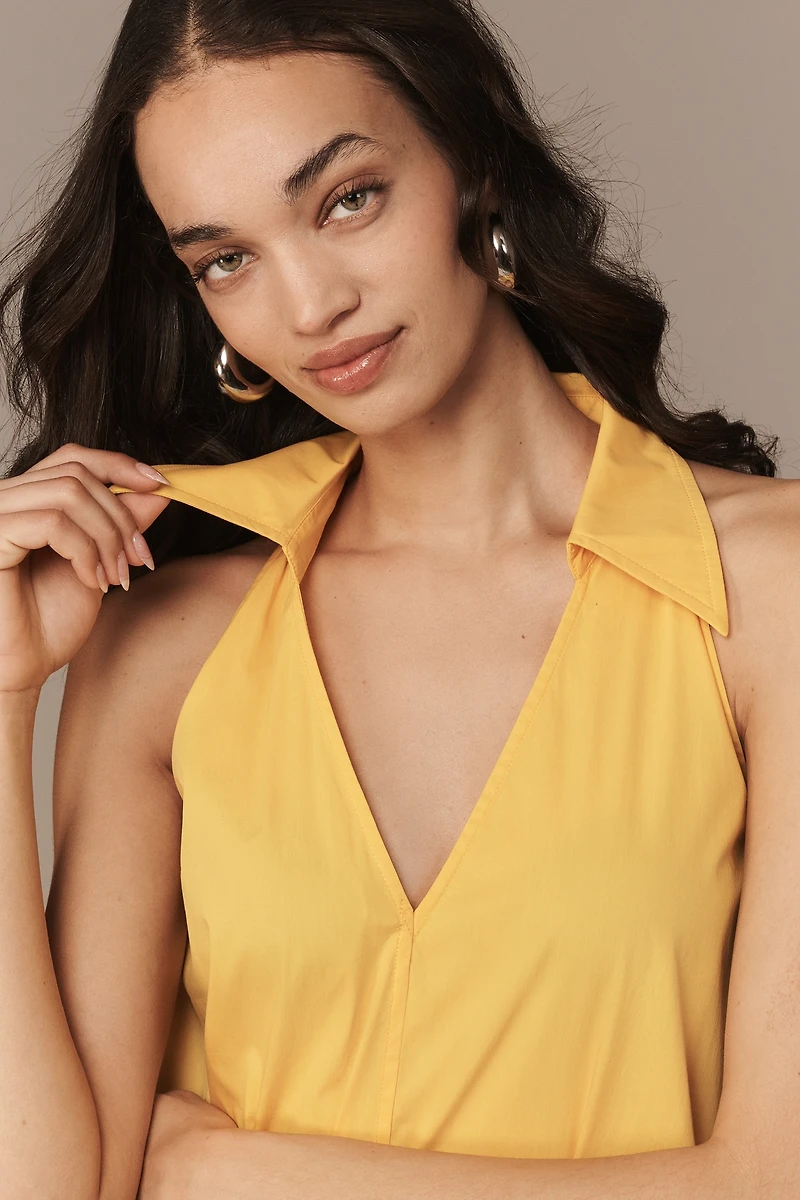 SIMONMILLER Nava Poplin Sleeveless Midi Dress