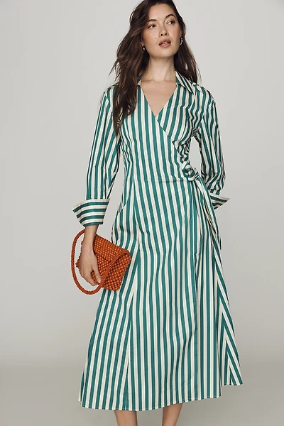 SIMONMILLER Anya Poplin Midi Dress