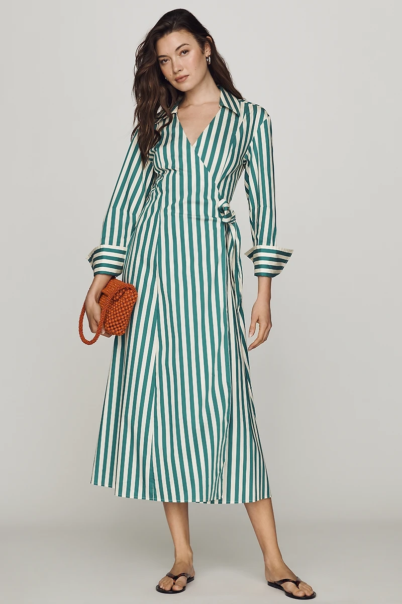 SIMONMILLER Anya Poplin Midi Dress