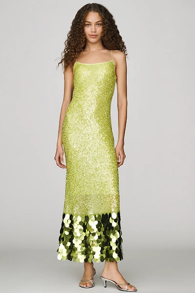 SIMONMILLER Imogen Sequin Midi Dress