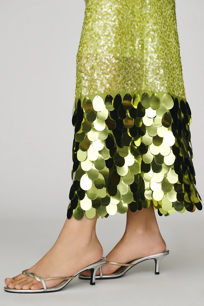 SIMONMILLER Imogen Sequin Midi Dress
