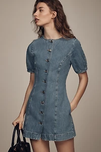 ALIGNE Aurelie Waisted Denim Mini Dress