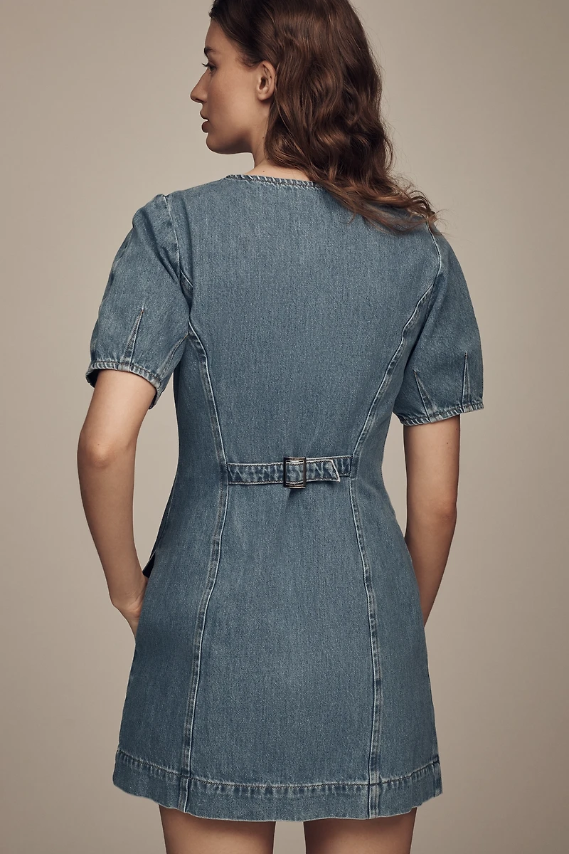 ALIGNE Aurelie Waisted Denim Mini Dress