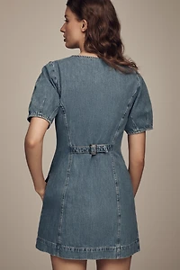ALIGNE Aurelie Waisted Denim Mini Dress