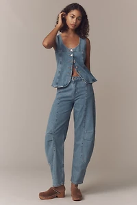 ALIGNE Courage Mid-Rise Barrel-Leg Jeans