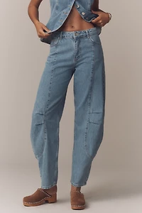 ALIGNE Courage Mid-Rise Barrel-Leg Jeans