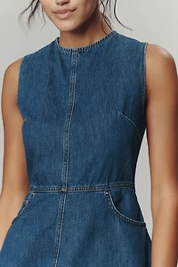 ALIGNE Waterlilly Denim A-Line Maxi Dress