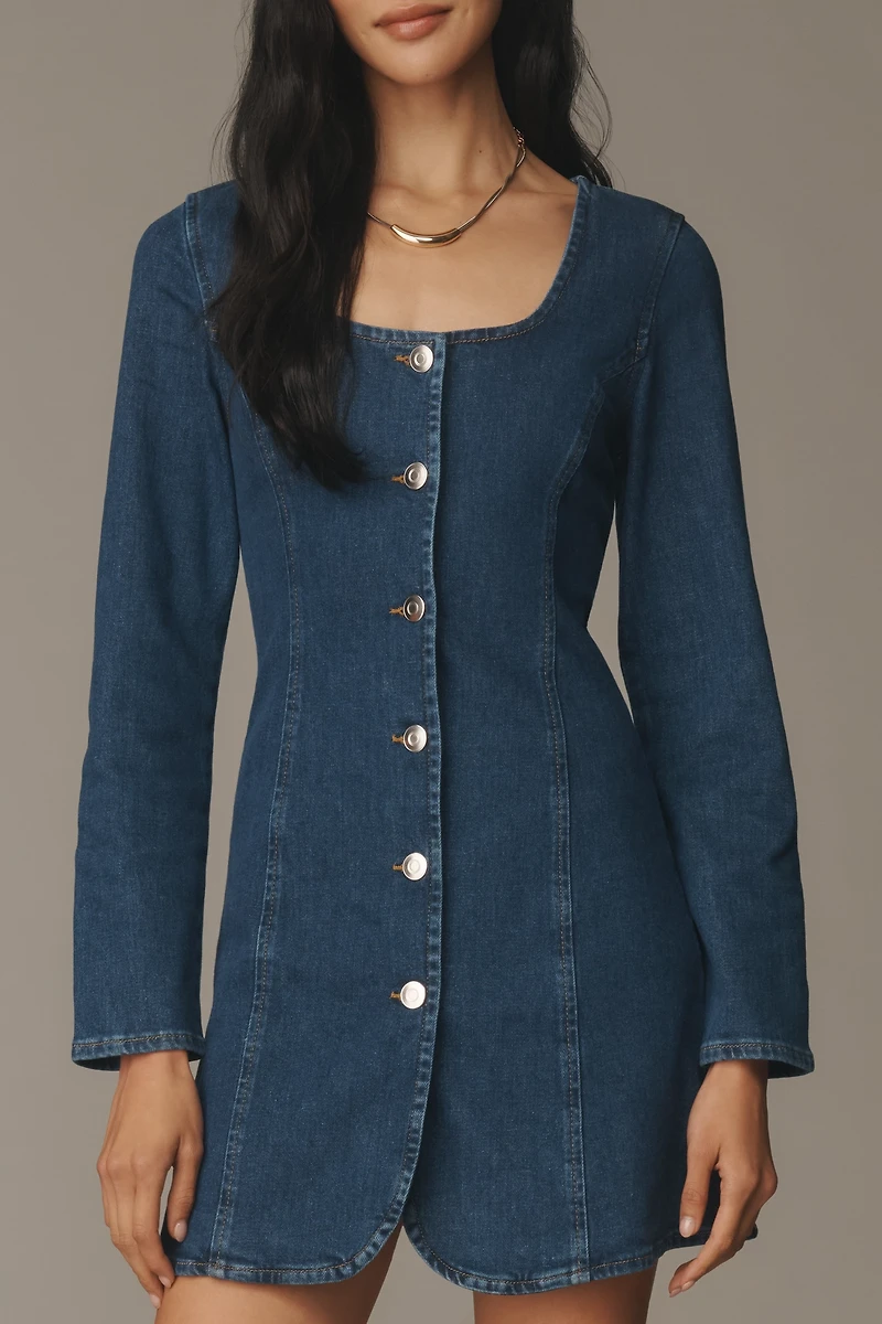 ALIGNE Pax Long-Sleeve Denim Mini Dress