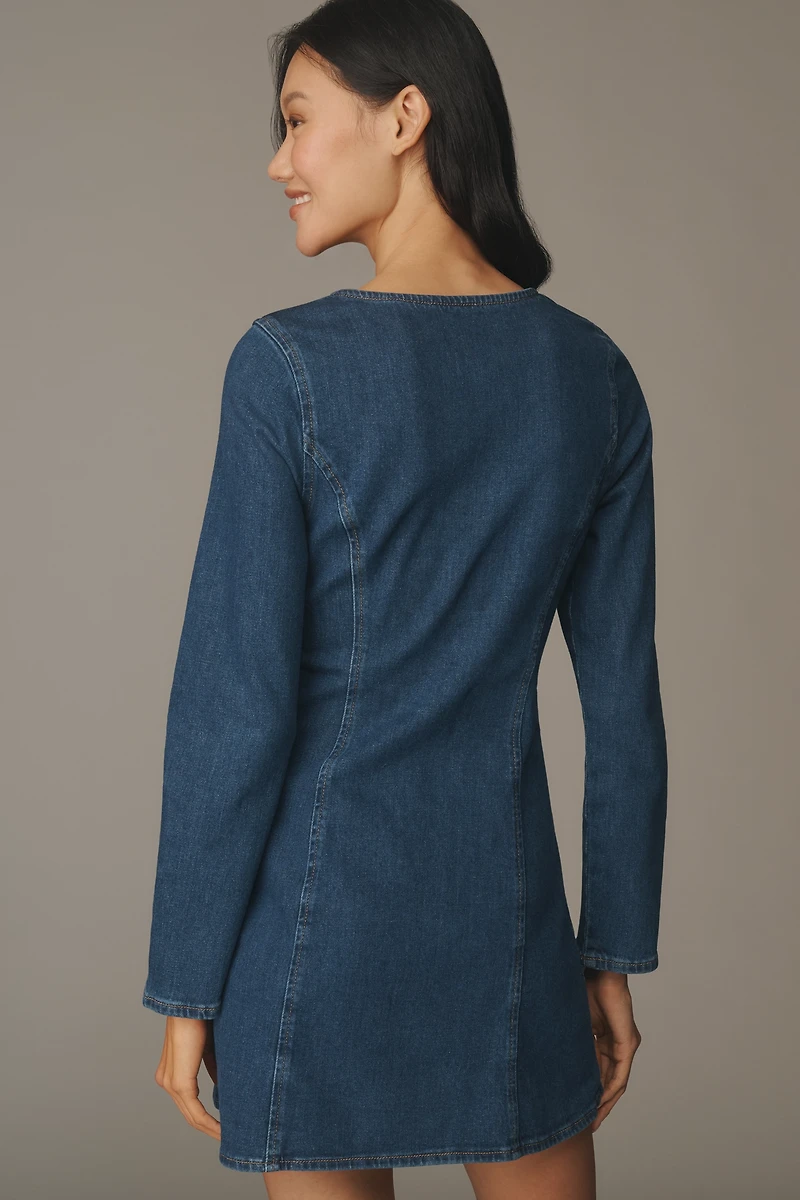ALIGNE Pax Long-Sleeve Denim Mini Dress