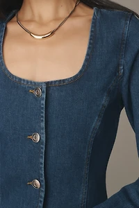 ALIGNE Pax Long-Sleeve Denim Mini Dress