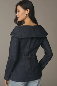 ALIGNE Denim V-Neck Blazer