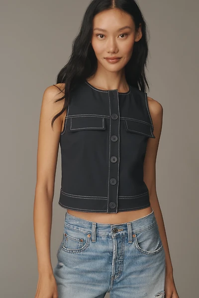 ALIGNE Sleeveless Buttondown Top