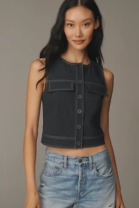 ALIGNE Sleeveless Buttondown Top