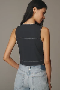 ALIGNE Sleeveless Buttondown Top