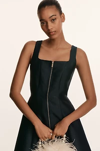 ALIGNE Paisley Sleeveless Satin Midi Dress