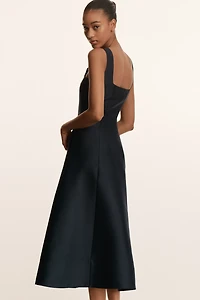 ALIGNE Paisley Sleeveless Satin Midi Dress