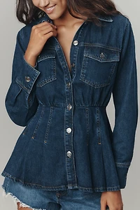 ALIGNE Hana Denim Pleated Shirt