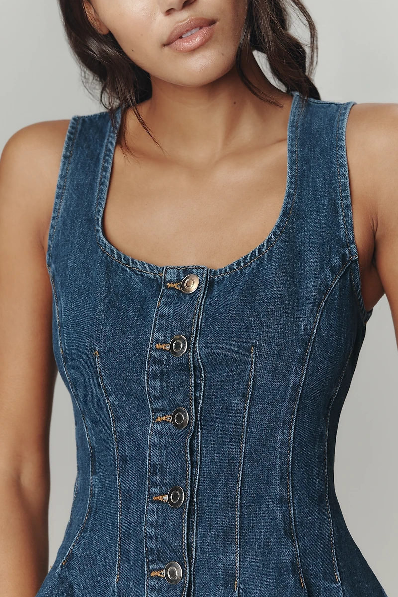 ALIGNE Valentina Denim Sleeveless Top