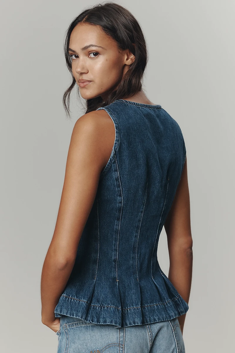 ALIGNE Valentina Denim Sleeveless Top