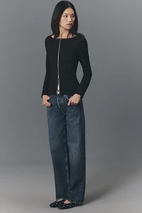 ALIGNE Caesar Zip-Up Ponte Top