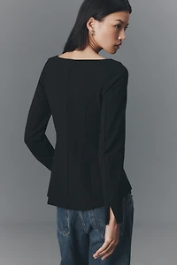 ALIGNE Caesar Zip-Up Ponte Top