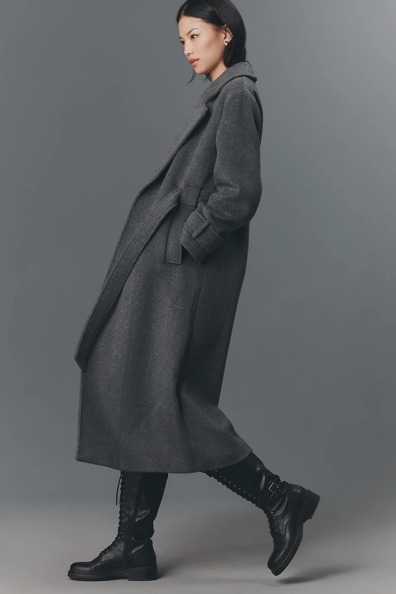 ALIGNE George Wool Blend Wrap Coat