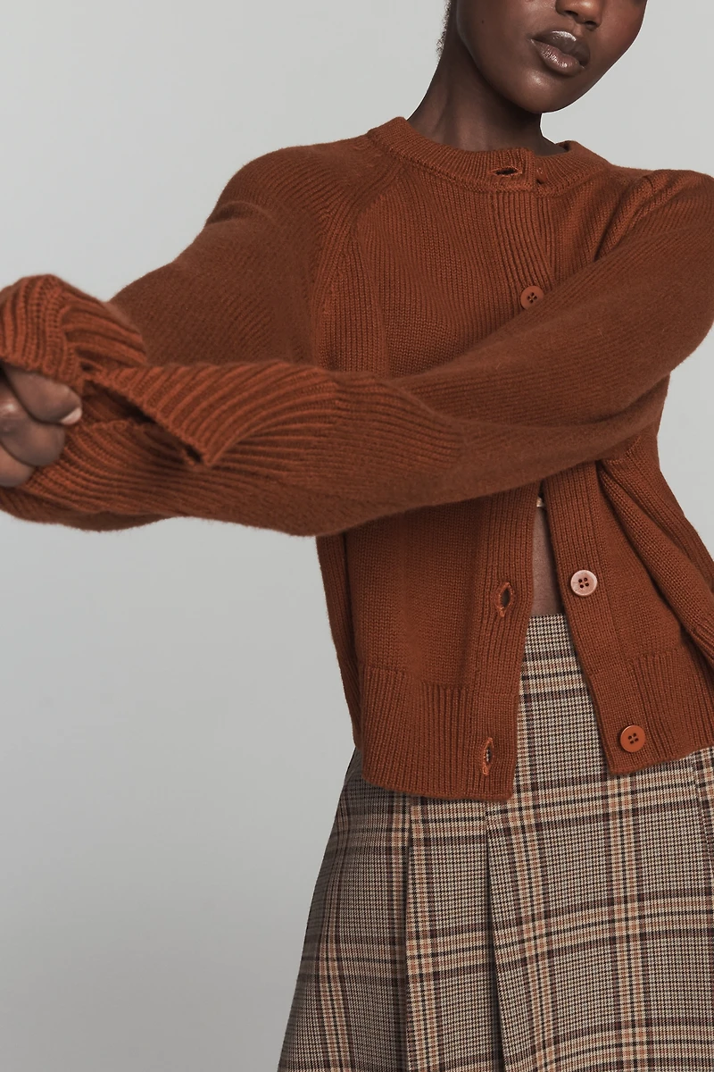 ALIGNE Tania Diamante Wool-Blend Cardigan Sweater