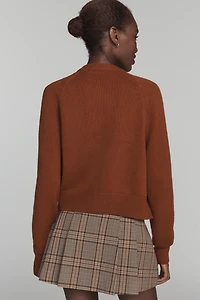 ALIGNE Tania Diamante Wool-Blend Cardigan Sweater