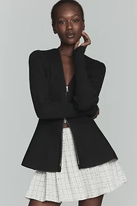 ALIGNE Faye Waisted Zip-Up Cardigan Sweater