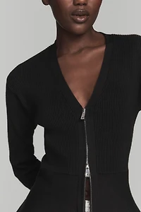 ALIGNE Faye Waisted Zip-Up Cardigan Sweater
