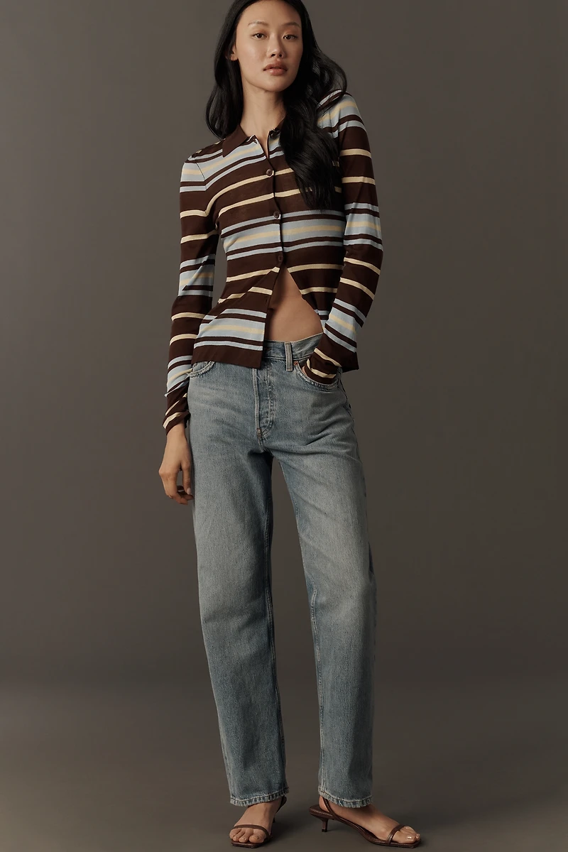 ALIGNE Sue Ellen Collared Button-Front Top