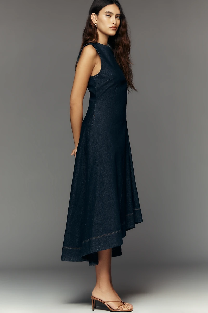 ALIGNE Liberty Denim Cotton Midi Dress