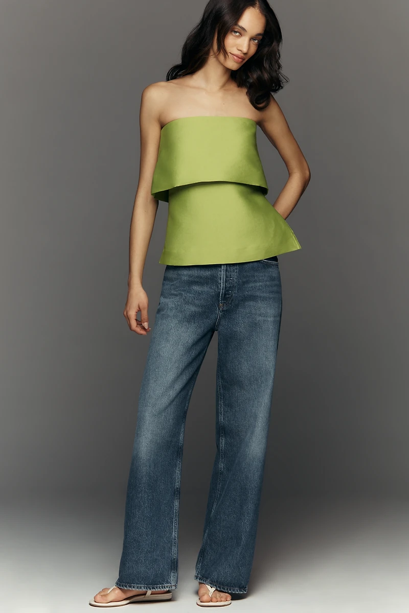 ALIGNE Felix Satin Strapless Top