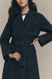 ALIGNE Elsa Organic Cotton Belted Trench Coat