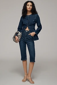 ALIGNE Gracey High-Rise Denim Peddle Pushers