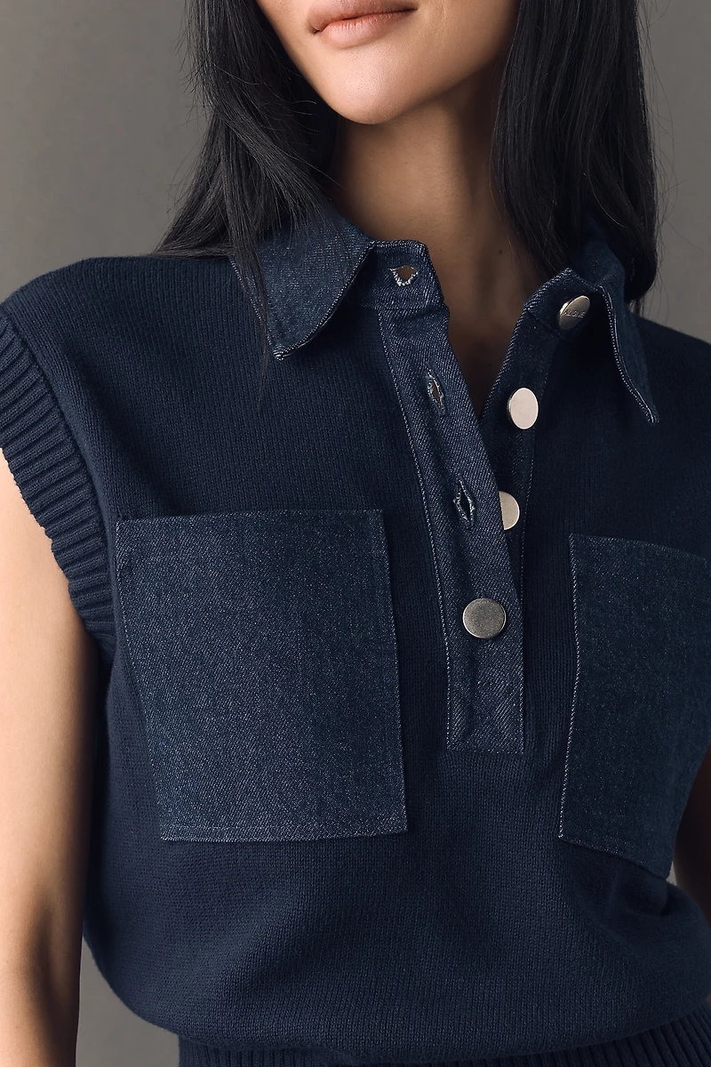ALIGNE Everyest Button-Front Knit Top