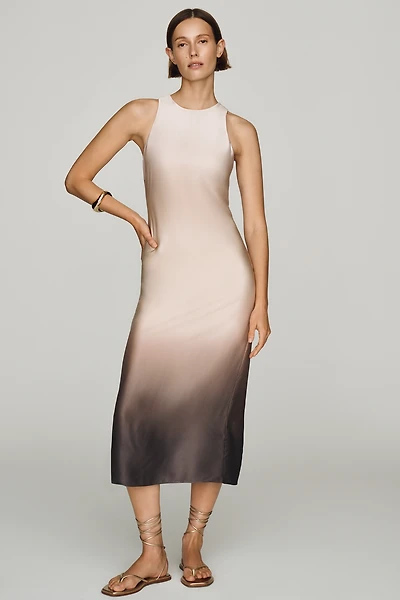 ALIGNE Satin Ombré Midi Dress