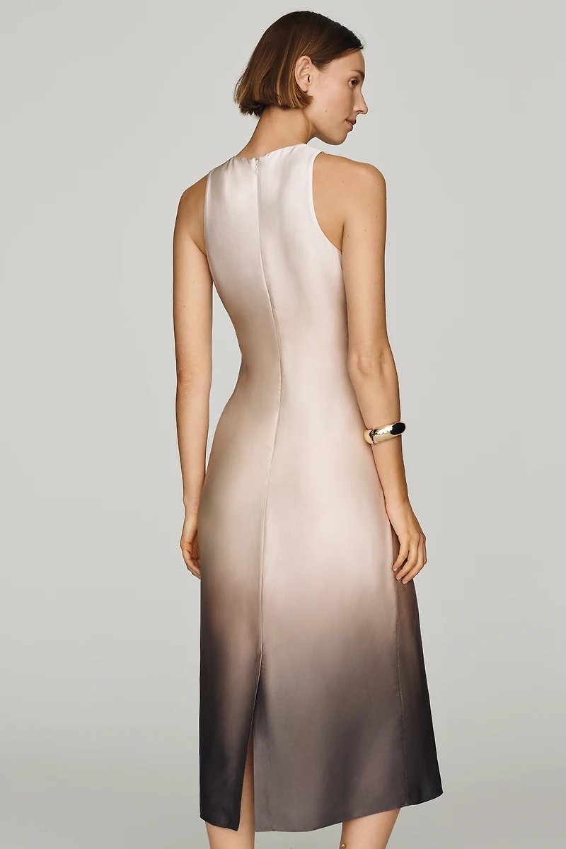 ALIGNE Satin Ombré Midi Dress