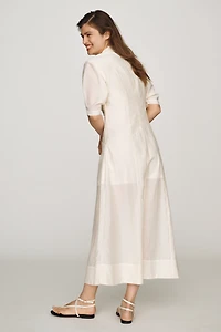 ALIGNE Tracy Sheer Midi Shirt Dress