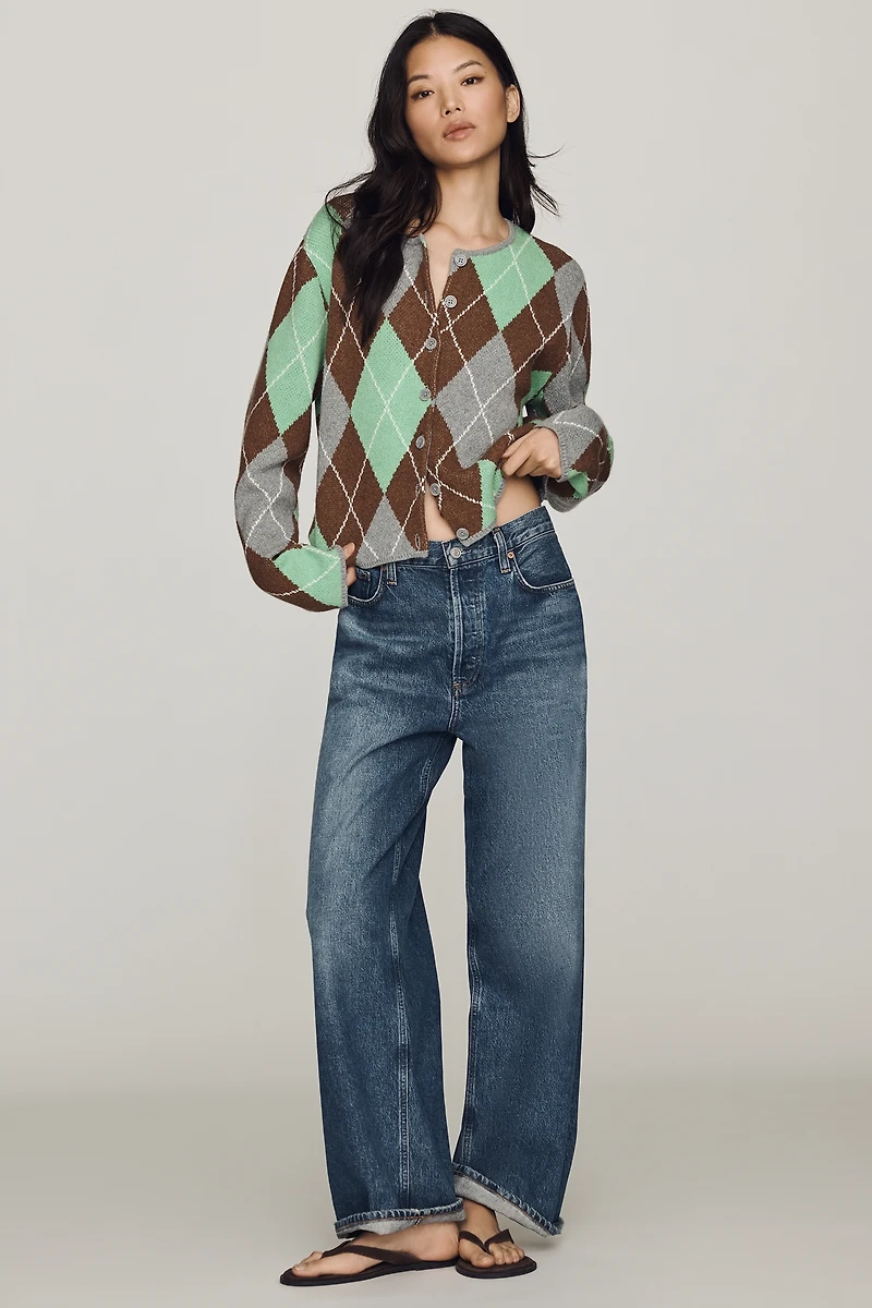 ALIGNE Aggie Argyle Cardigan