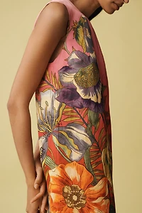 ALÉMAIS Inez Linen Blend Sleeveless Shift Mini Dress