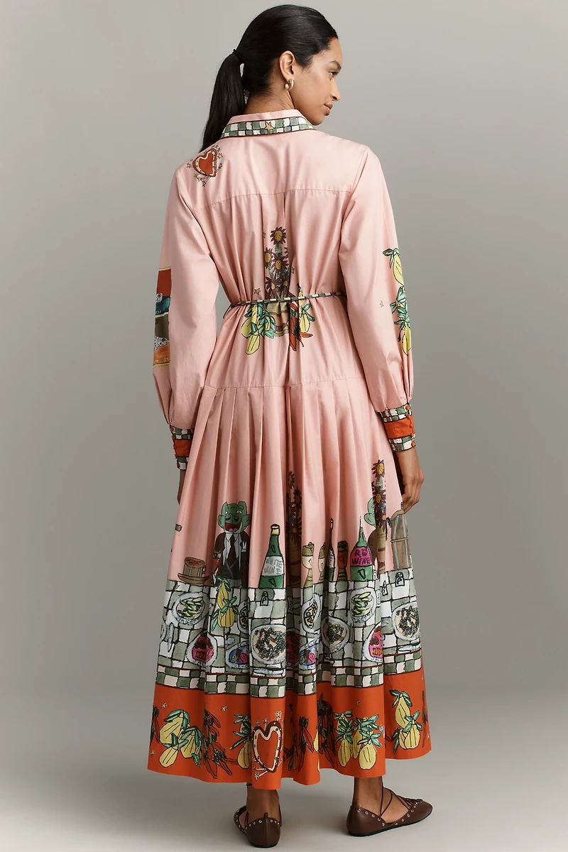 ALÉMAIS Contessa Cotton Midi Shirt Dress