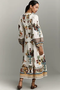 ALÉMAIS Mercado Linen Midi Dress