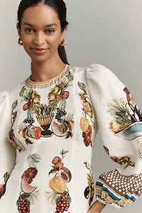 ALÉMAIS Mercado Linen Midi Dress