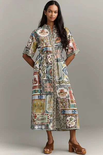 ALÉMAIS Tommasina Linen Shirt Dress