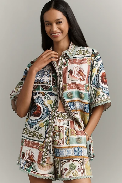 ALÉMAIS Tommasina Linen Buttondown Shirt
