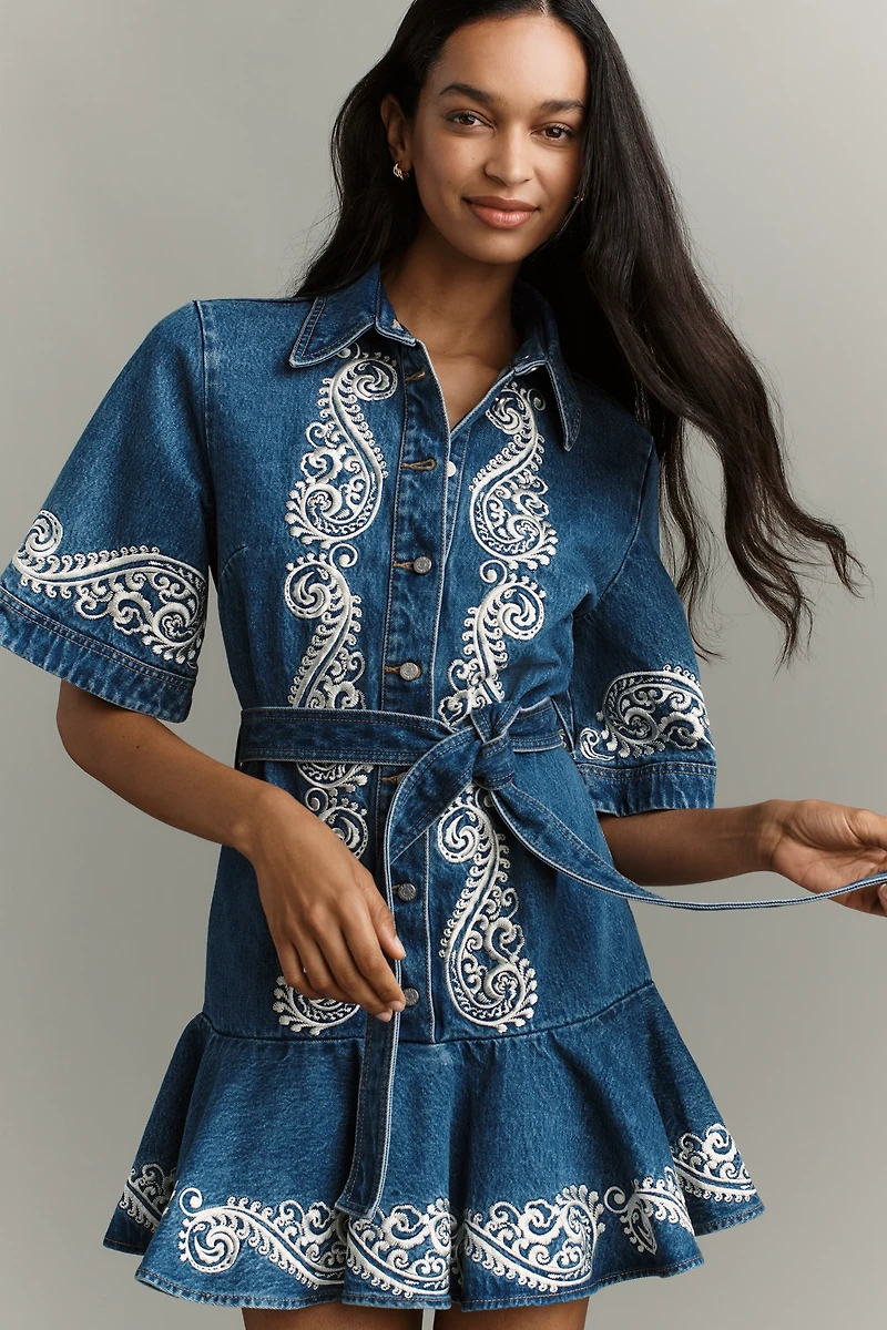 ALÉMAIS Jacones Denim Mini Dress